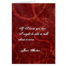 Jane Austen Quote Greeting Card CUSTOMIZED