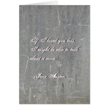 Jane Austen Quote Greeting Card CUSTOMIZED