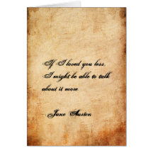 Jane Austen Quote Greeting Card CUSTOMIZED