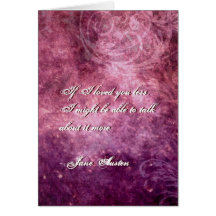 Jane Austen Quote Greeting Card CUSTOMIZED