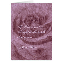 Jane Austen Quote Greeting Card CUSTOMIZED