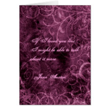 Jane Austen Quote Greeting Card CUSTOMIZED