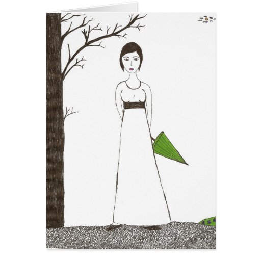 Jane Austen rice Greeting Cards