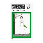 Jane Austen Rice Painting Postage