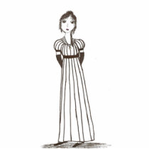 Jane Austen Stripe Photo Sculpture