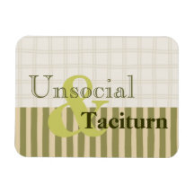 Jane Austen Unsocial and Taciturn Quote Magnet