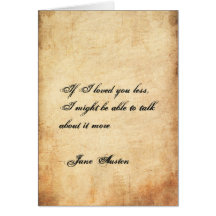 Jane Austen Valentine's Day Card CUSTOMIZED