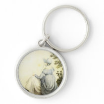 Jane Austen Watercolor Keychain