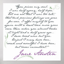 Jane Austen's Persuasion Quote #1 Print