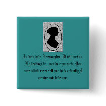 Jane Austen's Pride Pinback Button