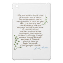 Jane Austen's Pride & Prejudice Quote #1 iPad Mini Cover