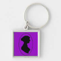 Jane Austen's Silhouette Key Chain