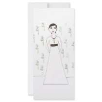 Jane Austen's  wallpaper Custom Rack Card