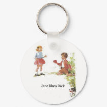 Jane likes Dick keychains