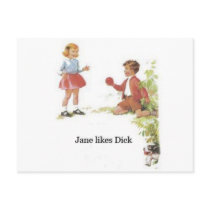Jane likes Dick postcards