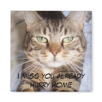 Jane says..HURRY HOME I MISS YOU ALREADY magnets