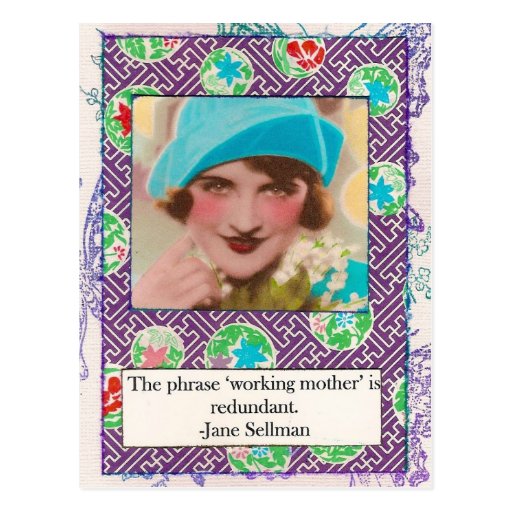 Jane Sellman Motherhood Quote Postcard