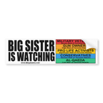 Janet "Big Sister" Napolitano is Watching Bumper Sticker