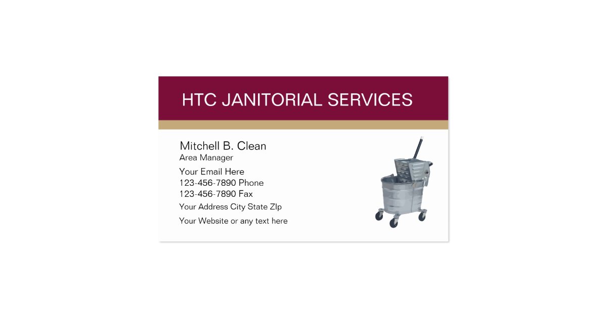 Janitorial Services Business Cards Zazzle