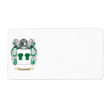 Jankin Coat of Arms (Family Crest) Personalized Shipping Labels