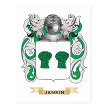 Jankin Coat of Arms (Family Crest) Postcards