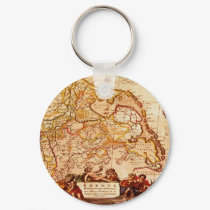 JANSZ Old World Map keychains