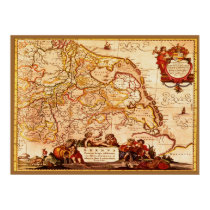 JANSZ OLD WORLD MAP posters
