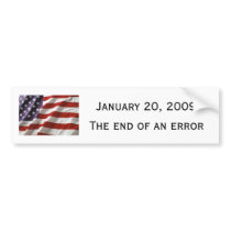 January 20, 2009, The End of an Error bumper stickers