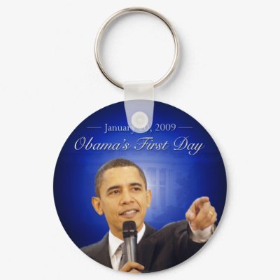 January 20: Obama's First Day Keychain by democrattotheend