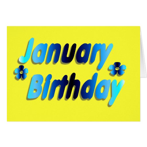 January Birthday 5 Card Zazzle