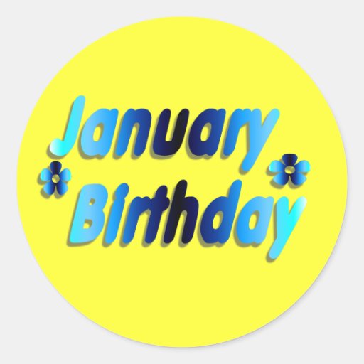 January Birthday 5 Classic Round Sticker | Zazzle