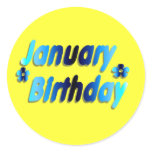January Birthday 5 stickers