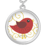 January Birthstone Bird Necklaces