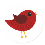 January Birthstone Bird stickers