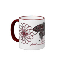 January Birthstone Butterfly Mug