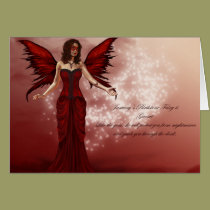 January Birthstone Fairy Birthday Card cards