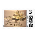 January calla lily wedding postage
