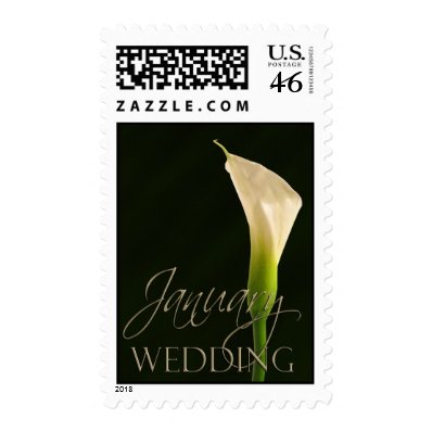 January Calla Lily Wedding Stamp