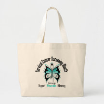 January Cervical Cancer Screening Month Tote Bags