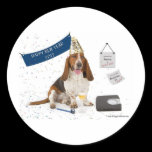 January Round Stickers