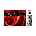January Wedding Announcement Postage Stamp stamp