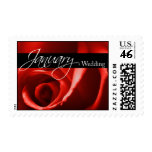 January Wedding Announcement Postage Stamp