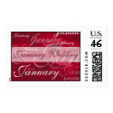 January Wedding Garnet postage by TDSwhite January Wedding Garnet postage
