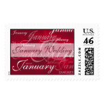January Wedding Garnet postage