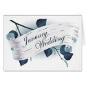 January Wedding : leaves of the season : cards