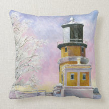 Januarys Lighthouse Pillow