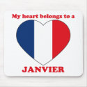 Janvier mousepads by ValentinesDayTshirts Janvier mousepads