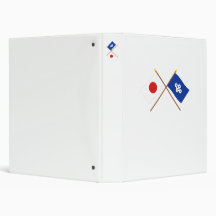 Japan and Osaka Crossed Flags Vinyl Binder