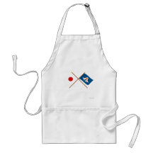 Japan and Shizuoka Crossed Flags Aprons