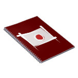 Japan Brush Flag Spiral Notebooks